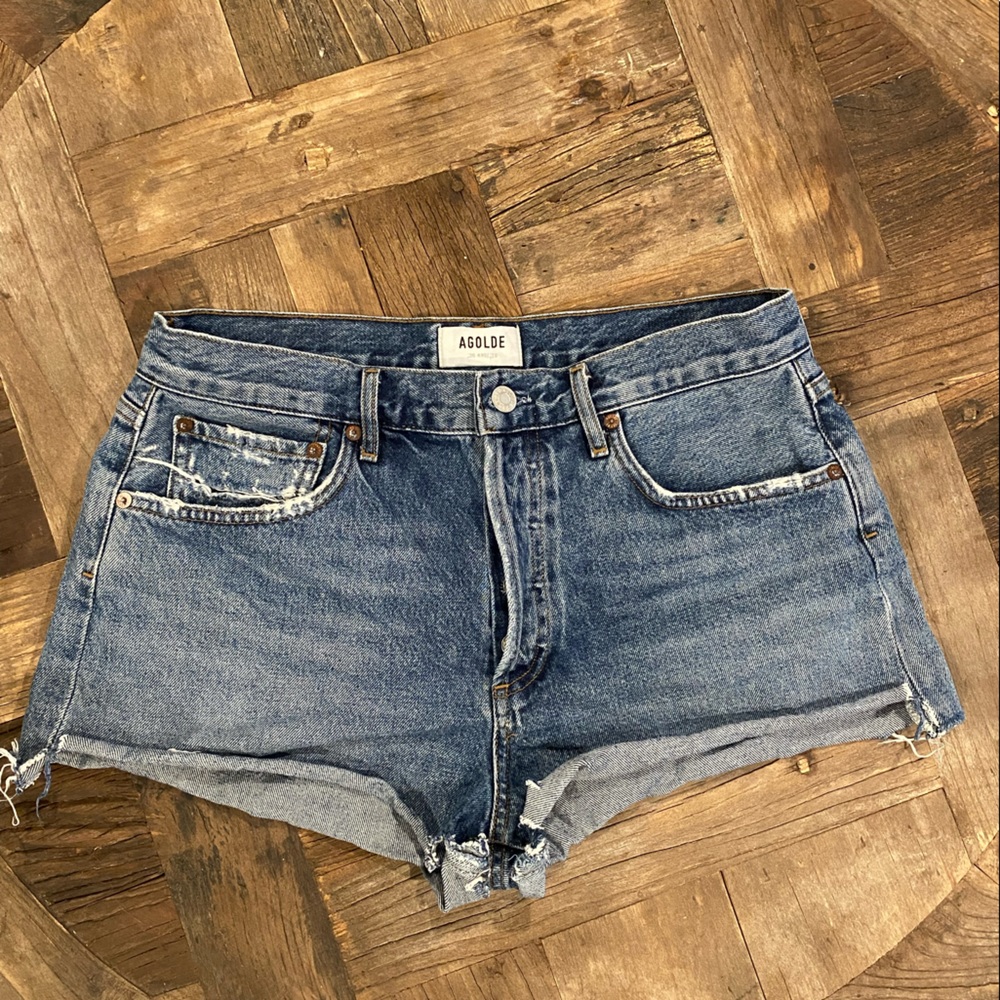 AGOLDE denim short.